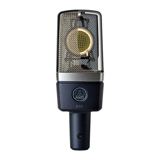 C214 - Black - Professional 
large-diaphragm 
condenser microphone - Detailshot 1