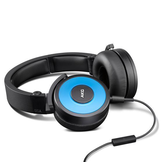 Y55 - Blue - High-performance DJ headphones with in-line microphone and remote - Hero